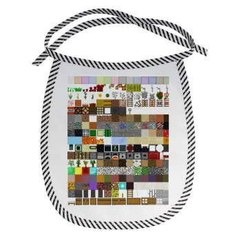 Minecraft blocks, Σαλιάρα μωρού αλέκιαστη με κορδόνι Μαύρη