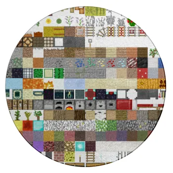 Minecraft blocks, Επιφάνεια κοπής γυάλινη στρογγυλή (30cm)