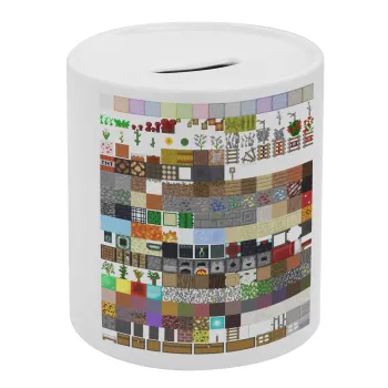 Minecraft blocks, Κουμπαράς πορσελάνης με τάπα