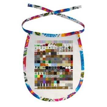 Minecraft blocks, Σαλιάρα μωρού αλέκιαστη με κορδόνι Χρωματιστή