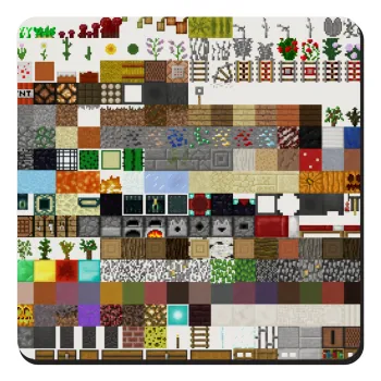 Minecraft blocks, Τετράγωνο μαγνητάκι ξύλινο 9x9cm