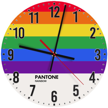 Pantone Rainbow, Ρολόι τοίχου ξύλινο (30cm)