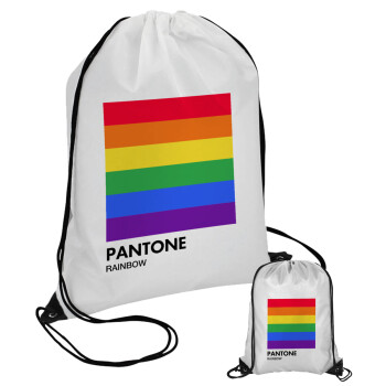 Pantone Rainbow, Τσάντα πουγκί με μαύρα κορδόνια (1 τεμάχιο)