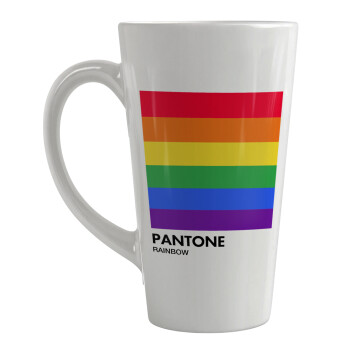 Pantone Rainbow, Κούπα κωνική Latte Μεγάλη, κεραμική, 450ml