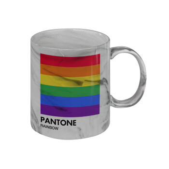 Pantone Rainbow, Κούπα κεραμική, marble style (μάρμαρο), 330ml