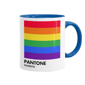 Pantone Rainbow, Κούπα χρωματιστή μπλε, κεραμική, 330ml