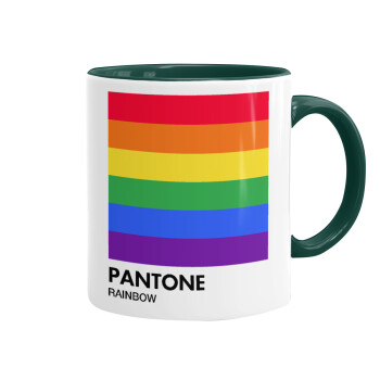 Pantone Rainbow, Κούπα χρωματιστή πράσινη, κεραμική, 330ml