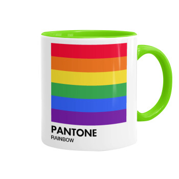 Pantone Rainbow, Mug colored light green, ceramic, 330ml