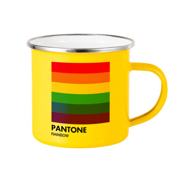 Pantone Rainbow, Κούπα Μεταλλική εμαγιέ Κίτρινη 360ml