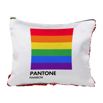 Pantone Rainbow, Τσαντάκι νεσεσέρ με πούλιες (Sequin) Κόκκινο