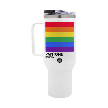 Pantone Rainbow, Mega Stainless steel Tumbler with lid, double wall 1,2L