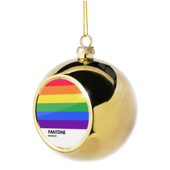 Pantone Rainbow, Χριστουγεννιάτικη μπάλα δένδρου Χρυσή 8cm