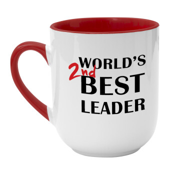 World's 2nd Best leader , Κούπα κεραμική tapered 260ml