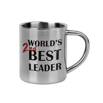 World's 2nd Best leader , Mug Stainless steel double wall 300ml