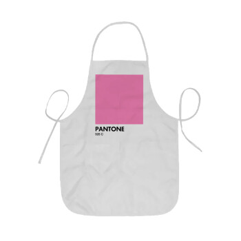 PANTONE Pink C, Ποδιά Σεφ ολόσωμη κοντή  Παιδική (44x62cm)