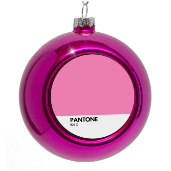 PANTONE Pink C, Στολίδι Χριστουγεννιάτικη μπάλα δένδρου Μωβ 8cm