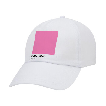 PANTONE Pink C, Καπέλο Baseball Λευκό (5-φύλλο, unisex)