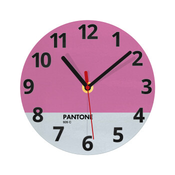 PANTONE Pink C, Ρολόι τοίχου γυάλινο (20cm)