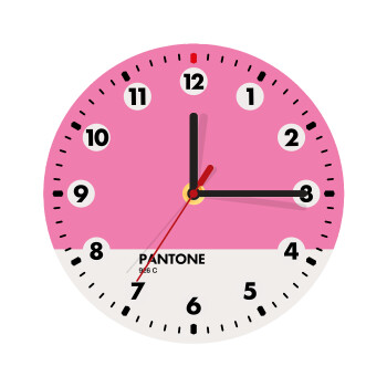PANTONE Pink C, Wooden wall clock (20cm)