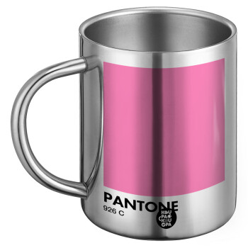 PANTONE Pink C, Ανοξείδωτη Μεταλλική Κούπα 450ml - Διπλού Τοιχώματος