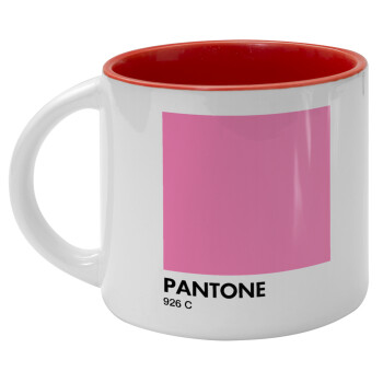 PANTONE Pink C, Κούπα κεραμική 400ml Λευκή/Κόκκινη