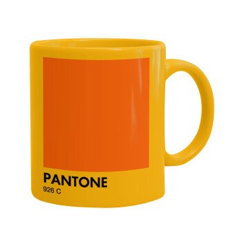 PANTONE Pink C, Ceramic coffee mug yellow, 330ml (1pcs)