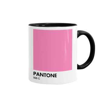 PANTONE Pink C, Mug colored black, ceramic, 330ml