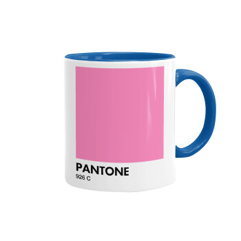 PANTONE Pink C, Κούπα χρωματιστή μπλε, κεραμική, 330ml