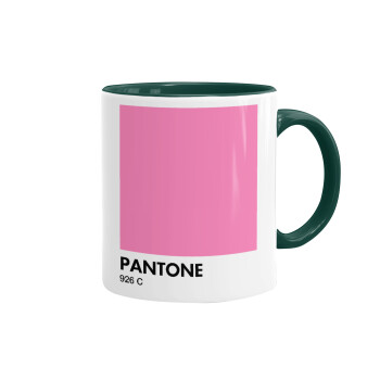 PANTONE Pink C, Κούπα χρωματιστή πράσινη, κεραμική, 330ml