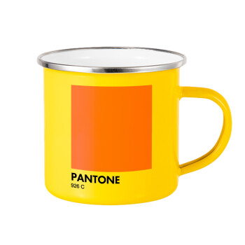PANTONE Pink C, Κούπα Μεταλλική εμαγιέ Κίτρινη 360ml