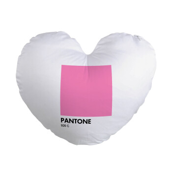 PANTONE Pink C, Μαξιλάρι καναπέ καρδιά 40x40cm περιέχεται το  γέμισμα