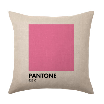 PANTONE Pink C, Μαξιλάρι καναπέ ΛΙΝΟ 40x40cm περιέχεται το  γέμισμα