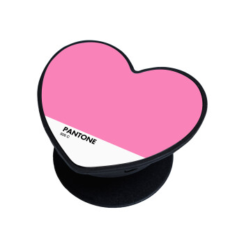 PANTONE Pink C, Phone Holders Stand  καρδιά Μαύρο Βάση Στήριξης Κινητού στο Χέρι