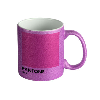 PANTONE Pink C, Κούπα Μωβ Glitter που γυαλίζει, κεραμική, 330ml
