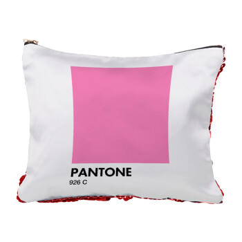 PANTONE Pink C, Τσαντάκι νεσεσέρ με πούλιες (Sequin) Κόκκινο