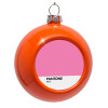 Orange Christmas tree ornament bauble 8cm
