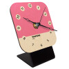Quartz Table clock in natural wood (10cm)
