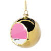 Golden Christmas tree ball ornament 8cm
