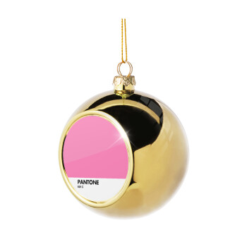 PANTONE Pink C, Χριστουγεννιάτικη μπάλα δένδρου Χρυσή 8cm