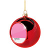 PANTONE Pink C, Χριστουγεννιάτικη μπάλα δένδρου Κόκκινη 8cm