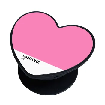 PANTONE Pink C, Phone Holders Stand  καρδιά Μαύρο Βάση Στήριξης Κινητού στο Χέρι