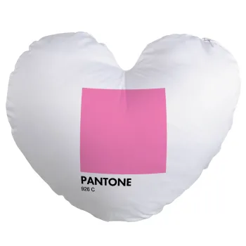 PANTONE Pink C, Μαξιλάρι καναπέ καρδιά 40x40cm περιέχεται το  γέμισμα