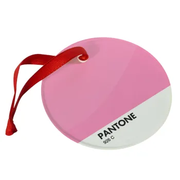 PANTONE Pink C, Christmas ornament glass 9cm