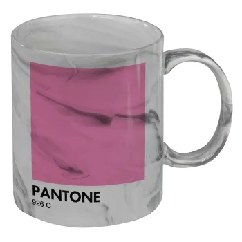 PANTONE Pink C, Mug ceramic marble style, 330ml