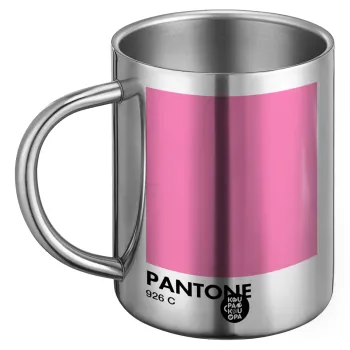 PANTONE Pink C, Ανοξείδωτη Μεταλλική Κούπα 450ml - Διπλού Τοιχώματος