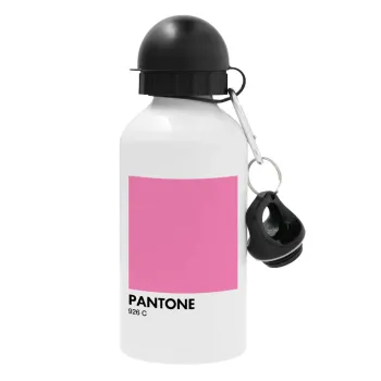 PANTONE Pink C, Μεταλλικό παγούρι νερού, Λευκό, αλουμινίου 500ml
