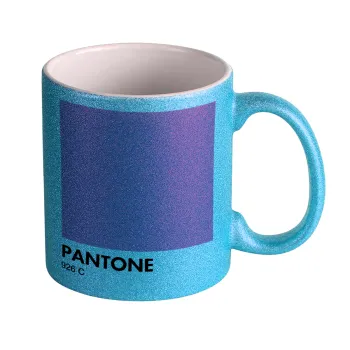 PANTONE Pink C, Κούπα Σιέλ Glitter που γυαλίζει, κεραμική, 330ml