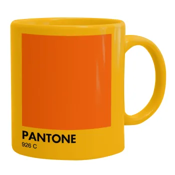 PANTONE Pink C, Κούπα, κεραμική κίτρινη, 330ml