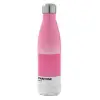 Μεταλλικό παγούρι θερμός Ροζ/Λευκό (Stainless steel), διπλού τοιχώματος, 500ml