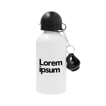 Lorem ipsum, Μεταλλικό παγούρι νερού, Λευκό, αλουμινίου 500ml